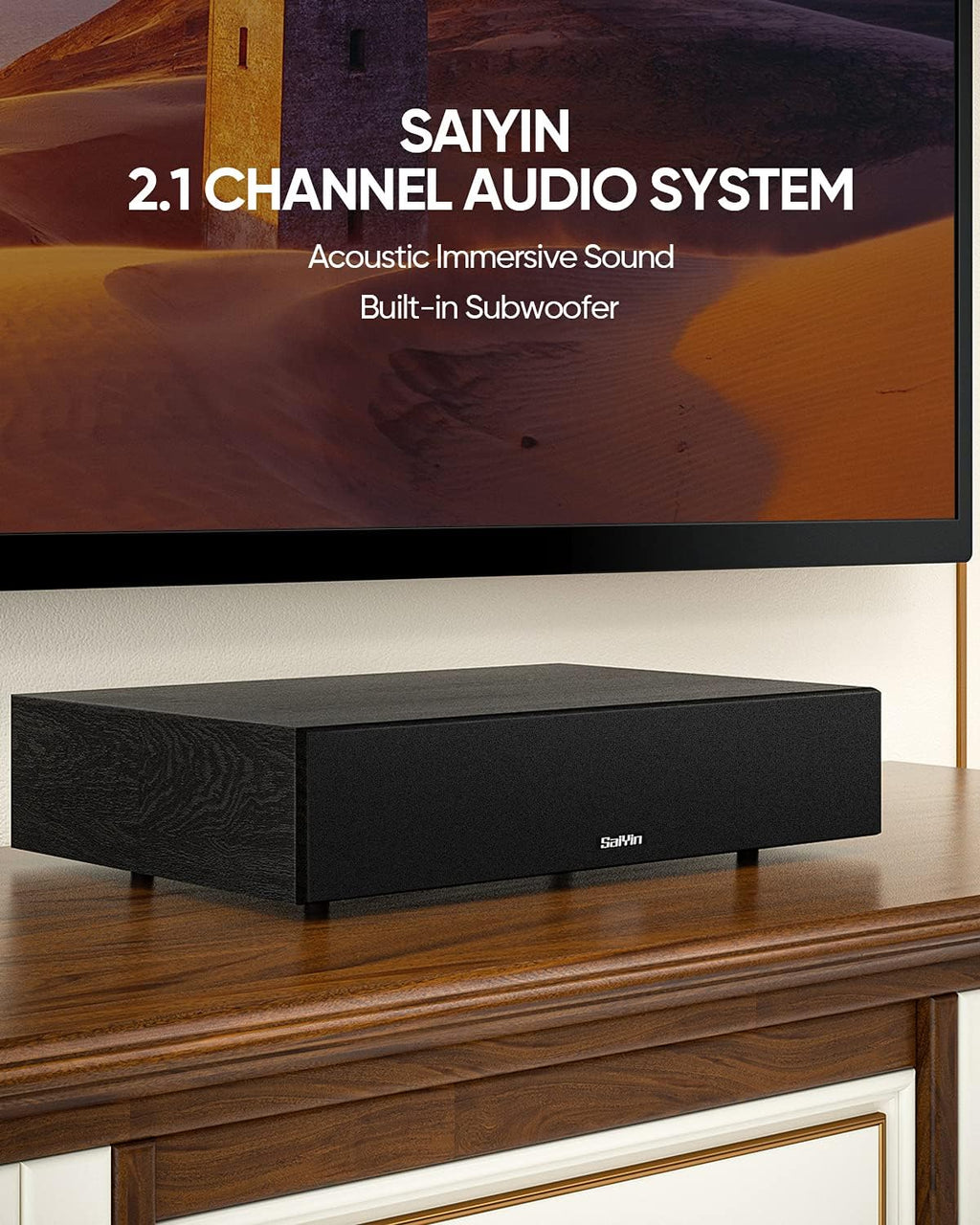 2.1 CH Sound Bar with Built-in Subwoofer and Bluetooth P501021