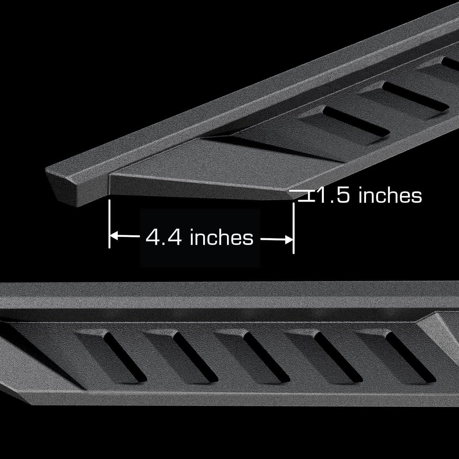 Textured Black Side Step Rails Z10953