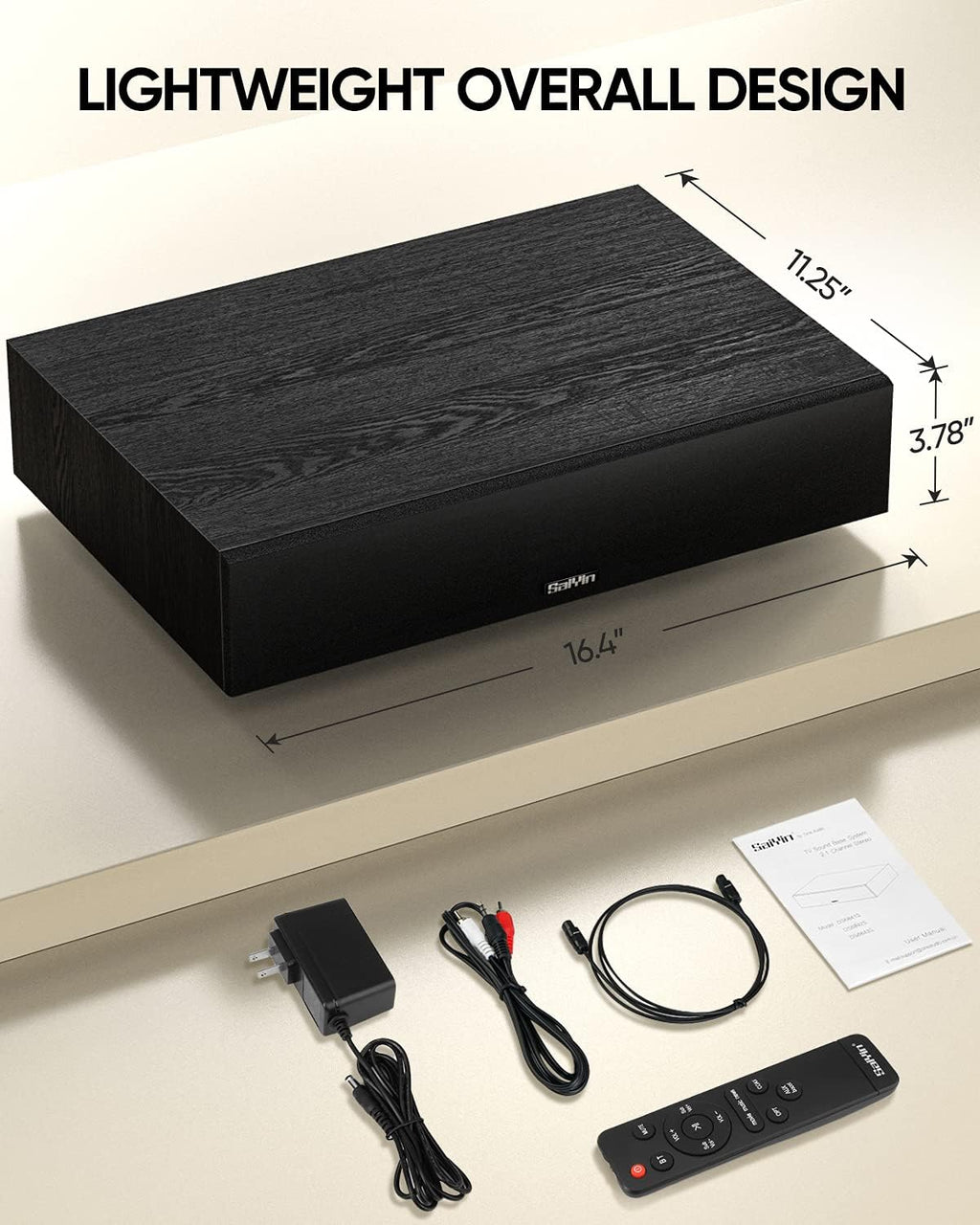 2.1 CH Sound Bar with Built-in Subwoofer and Bluetooth P501021