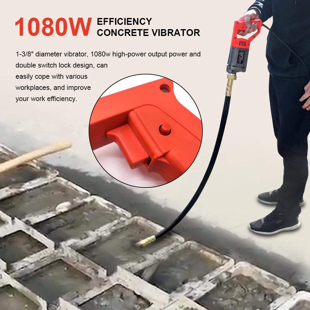 110V Hand Held Concrete Vibrator 4.9 Feet Shaft S704375