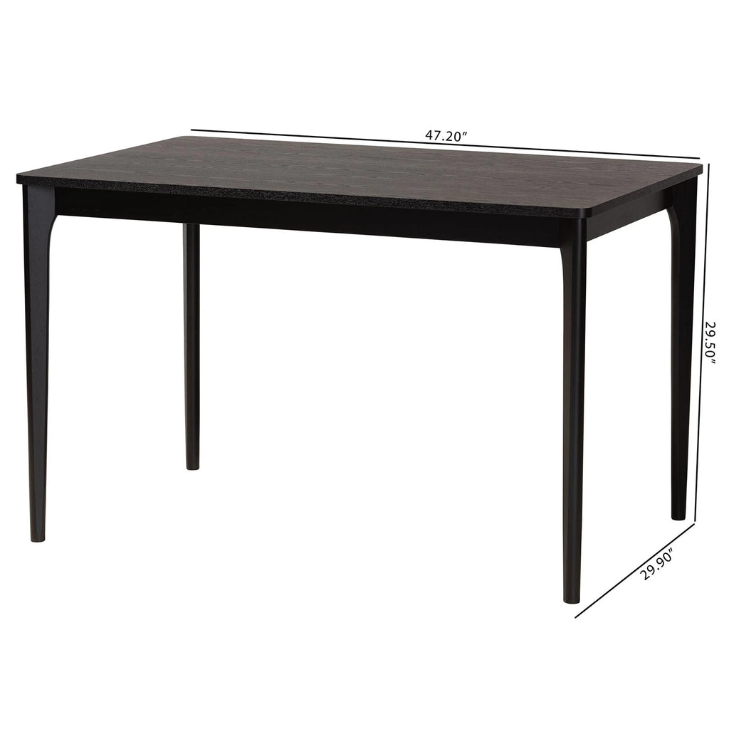 Black Finished Wood Dining Table R7060