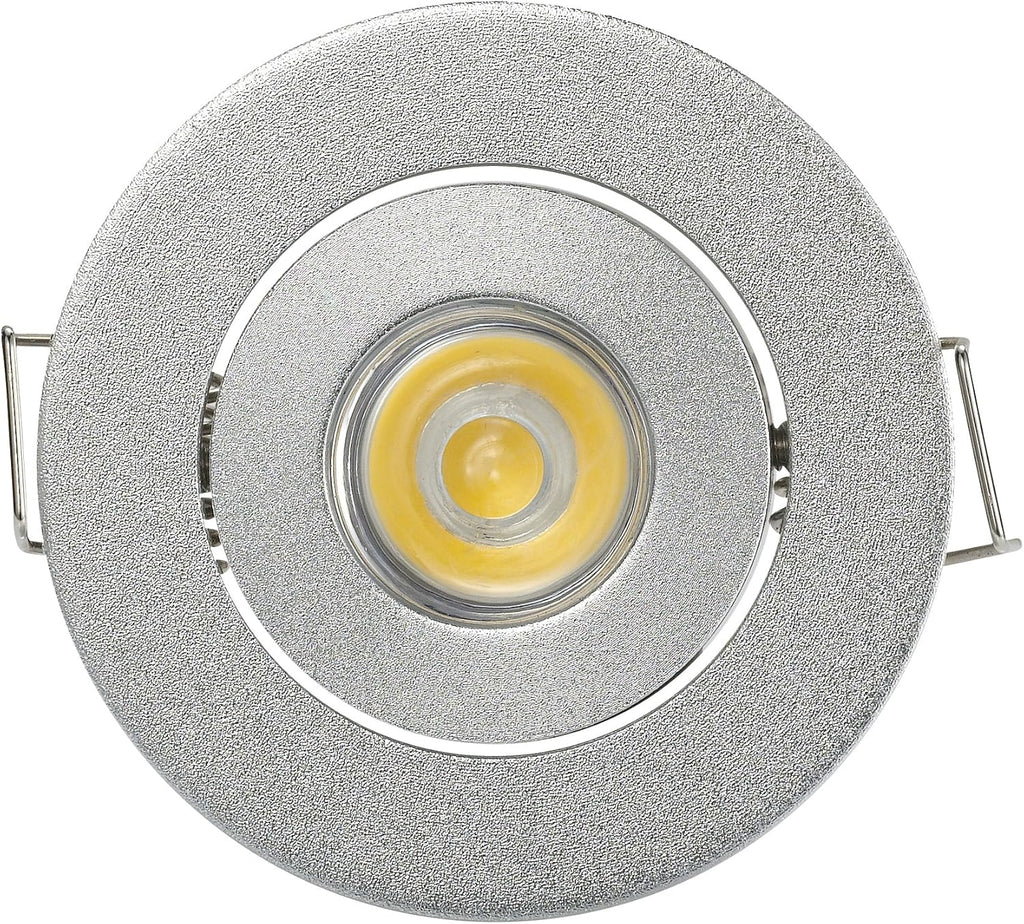 Pack of 10 3W Silver LED Downlight with LED Driver Non-Dimmable Recessed Lighting A1975