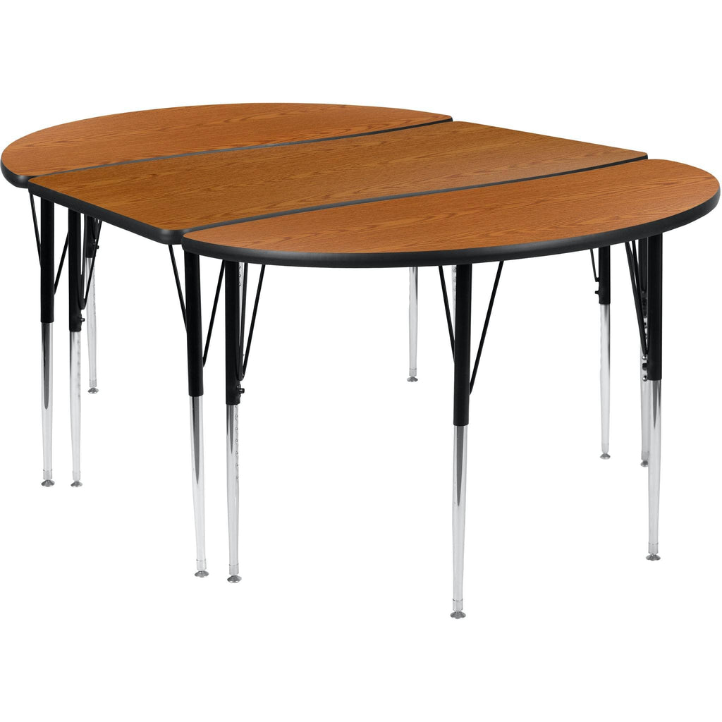 3 Piece Oak Laminate Activity Table Set D419