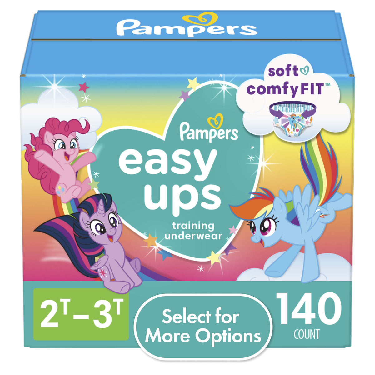 Training Pants Toddler Girls Size 2T-3T 140 Count X2572