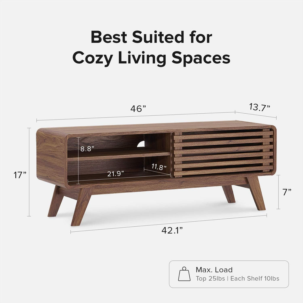 46 Scandinavian TV Stand with Slatted Door P113
