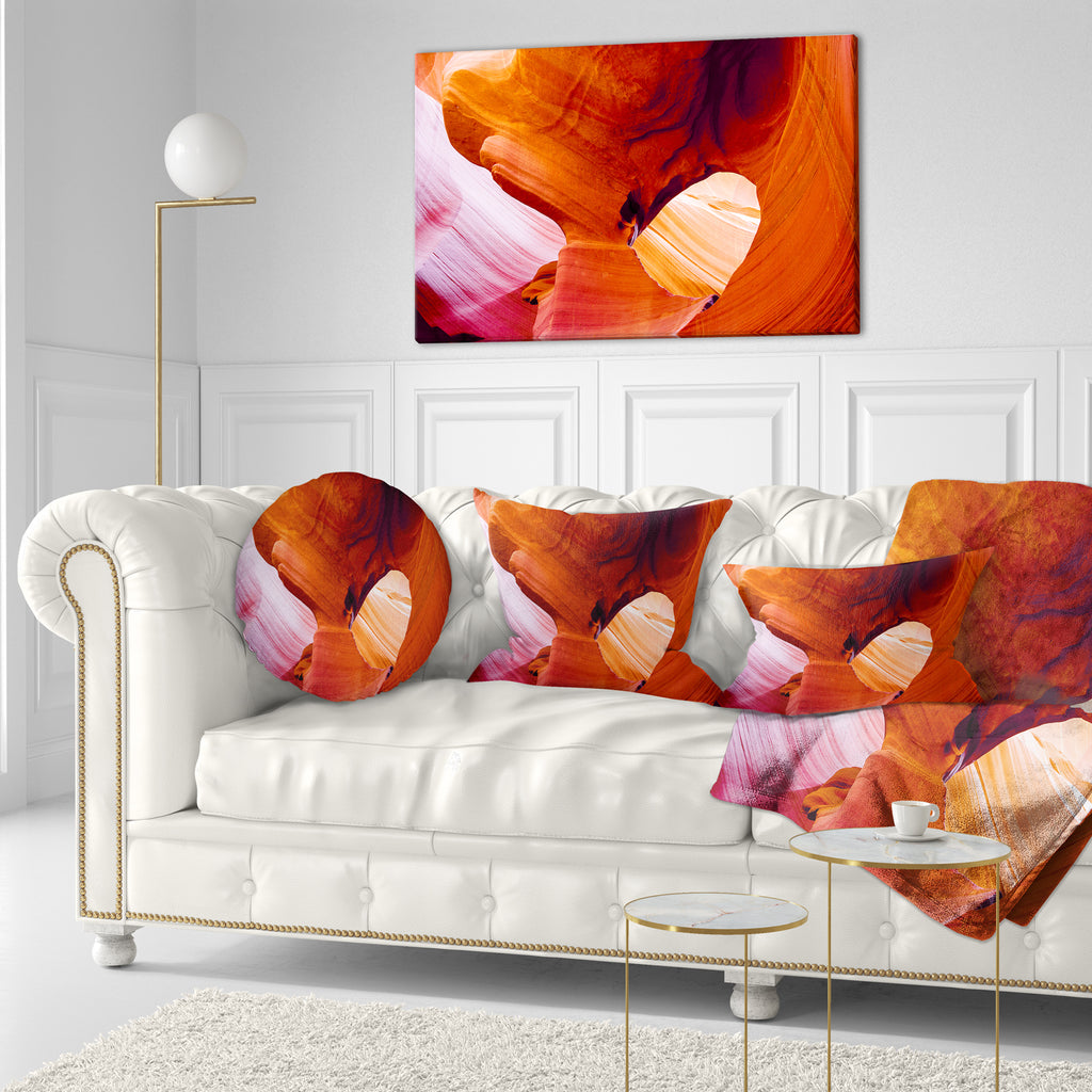 Antelope Canyon Landscape Photo Throw Pillow 12x20 N259716