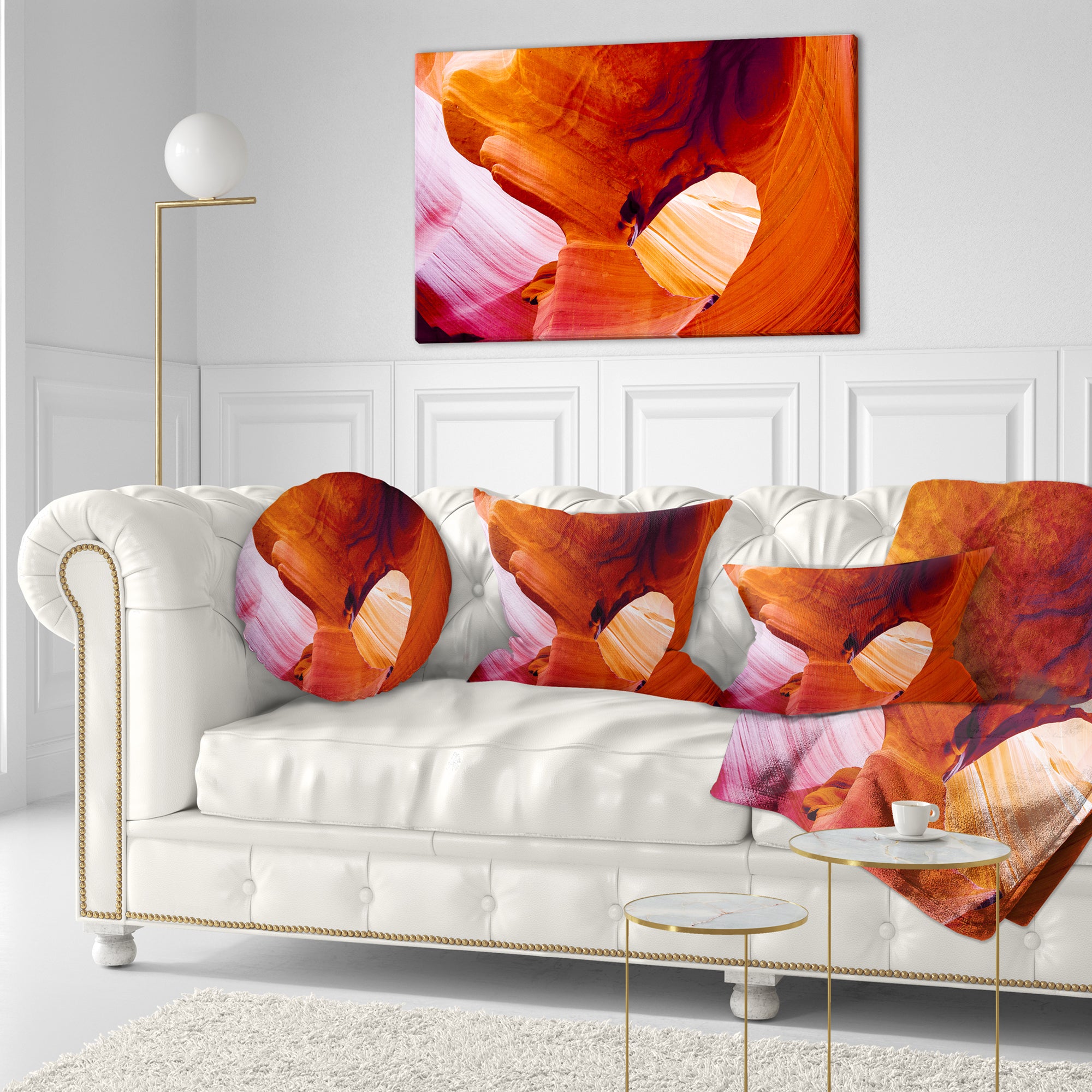 Antelope Canyon Landscape Photo Throw Pillow 12x20 N259716