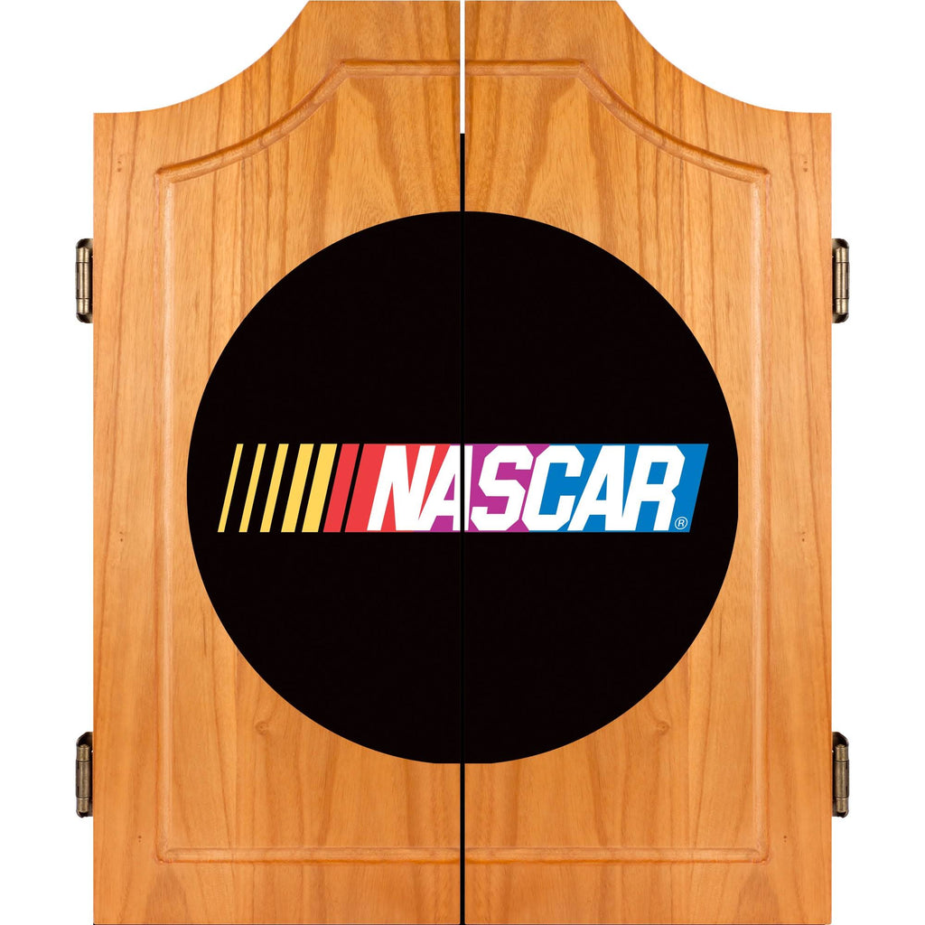Beveled Wood Dart Cabinet Set X90907