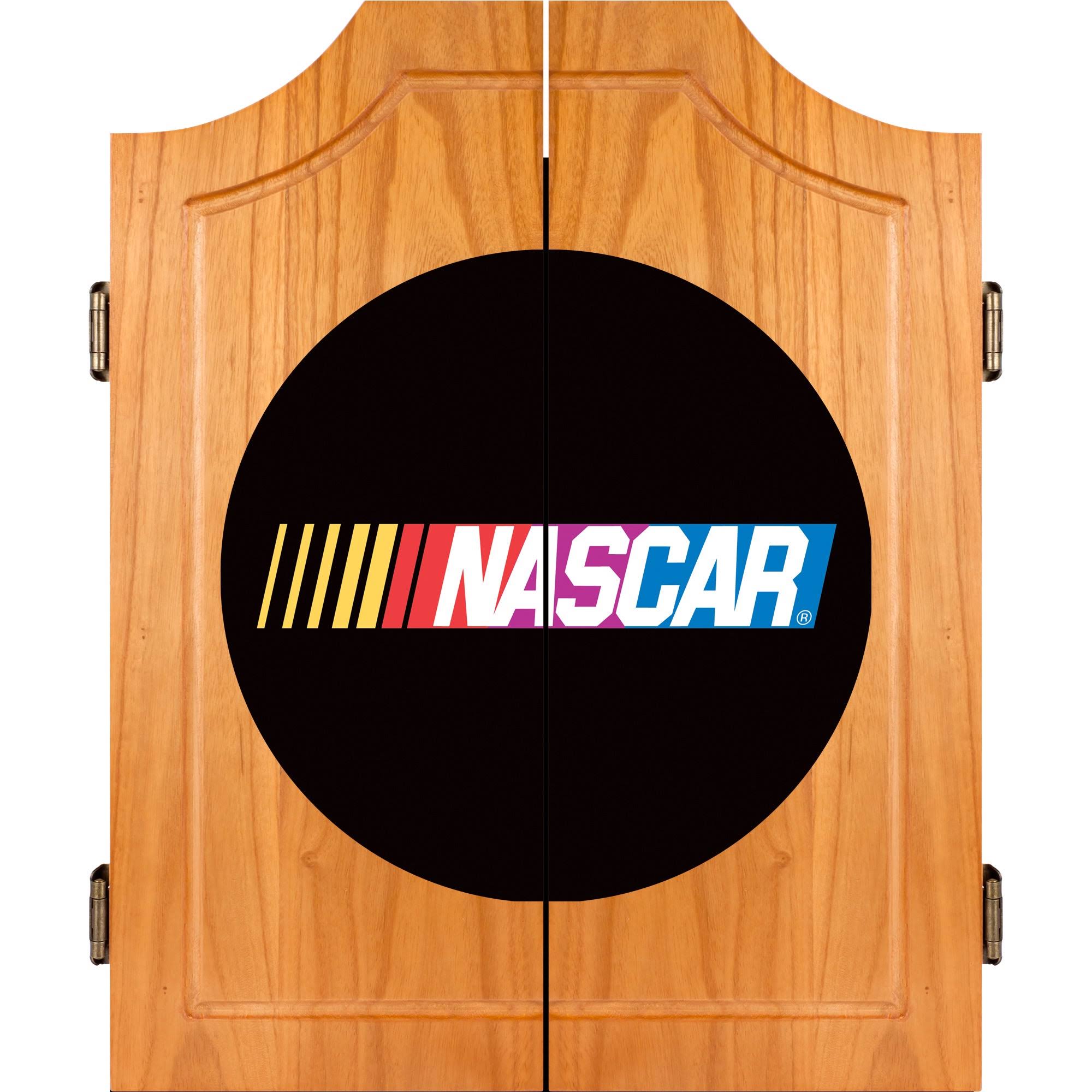 Beveled Wood Dart Cabinet Set X90907