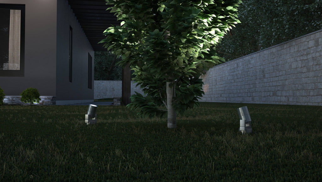 Satin Aluminum LED Landscape Spot Light U568211