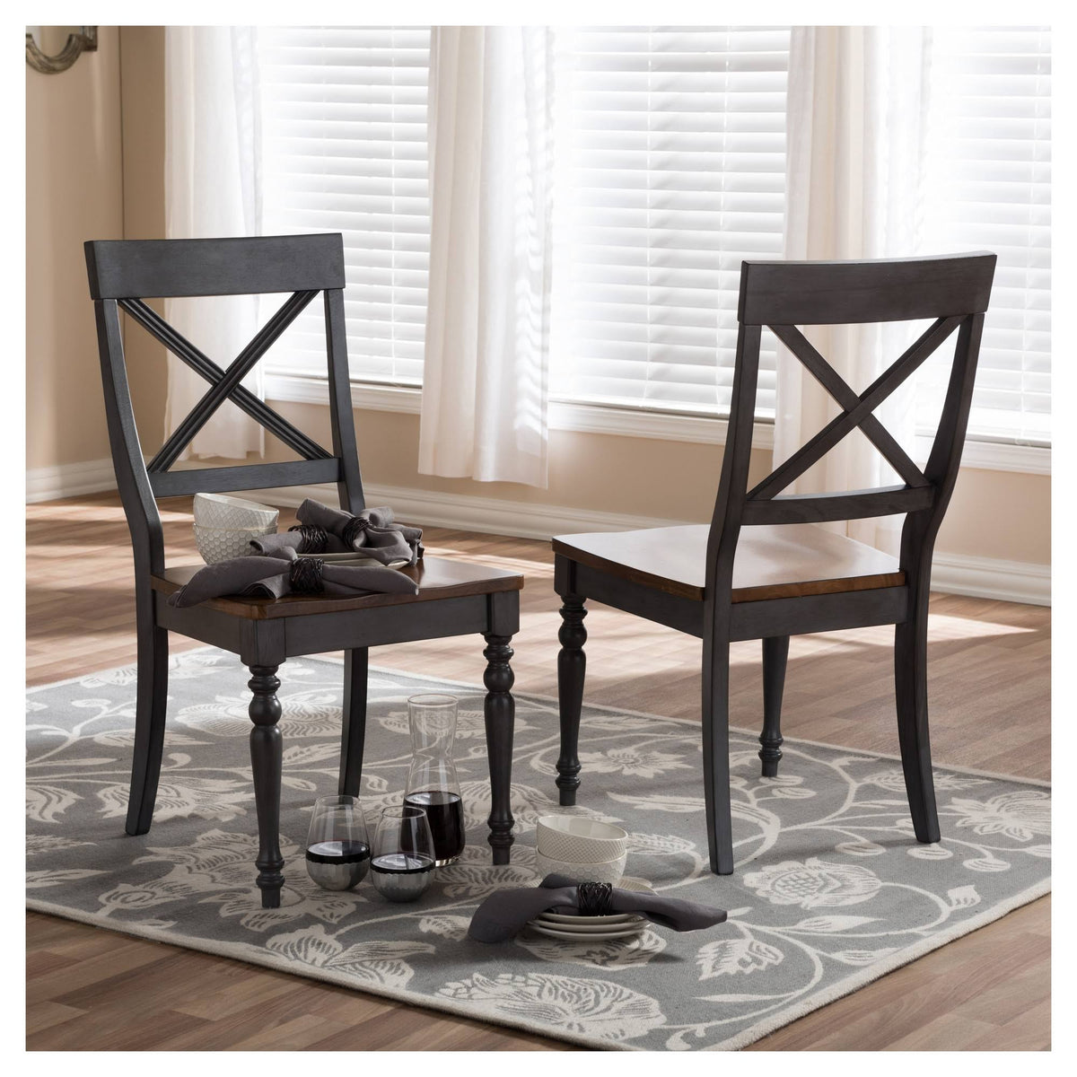 Shabby Chic Solid Wood Dining Side Chair W493