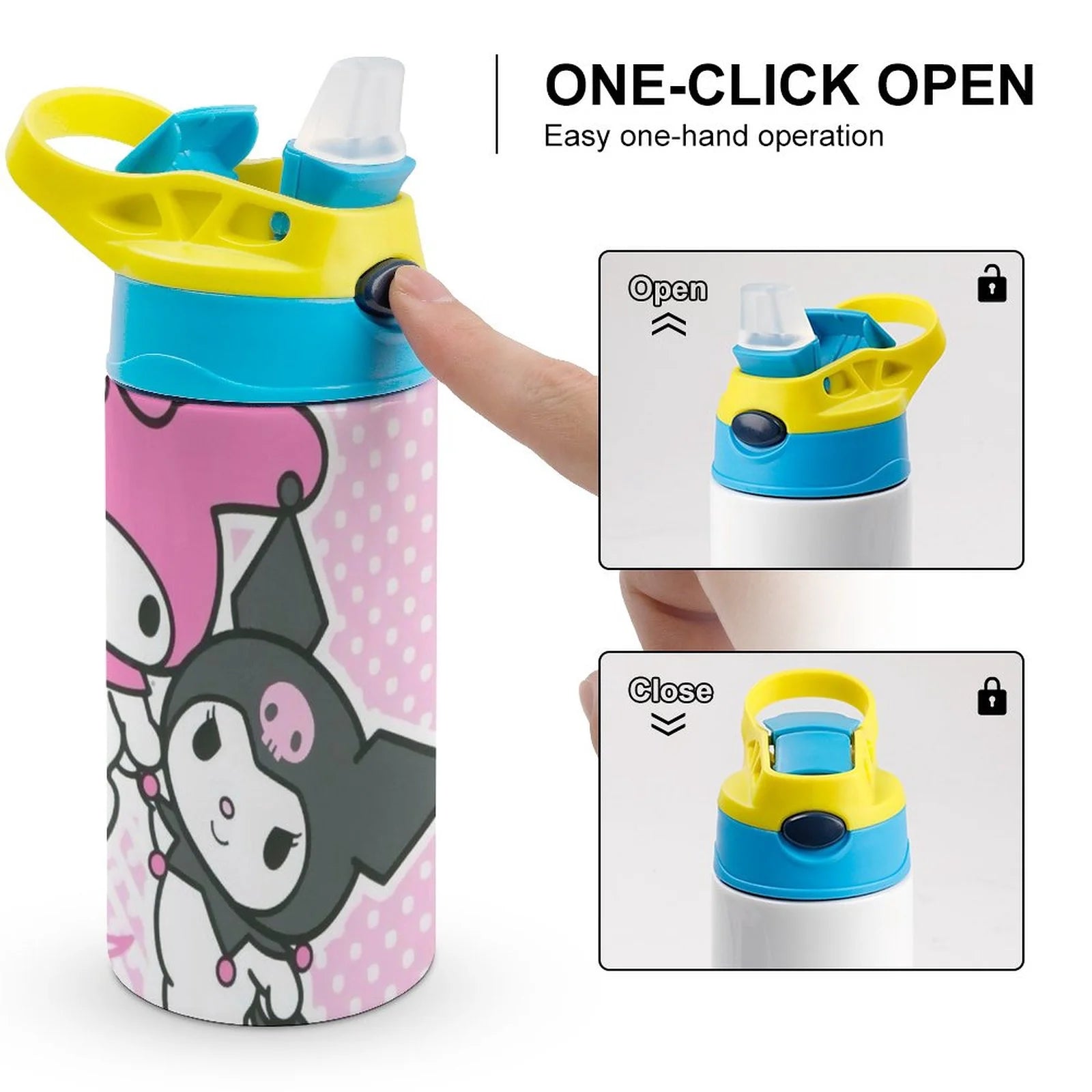 Stainless Steel Vacuum Insulated Water Bottle with Straw N3502