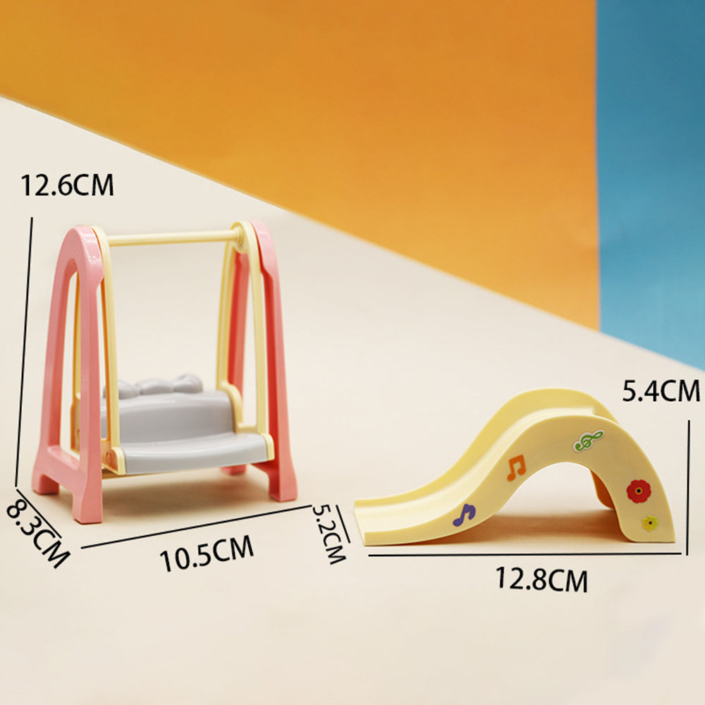 1/12 Scale Mini Slide Amusement Park Dolls House Decoration Accessory Toy Set M14583