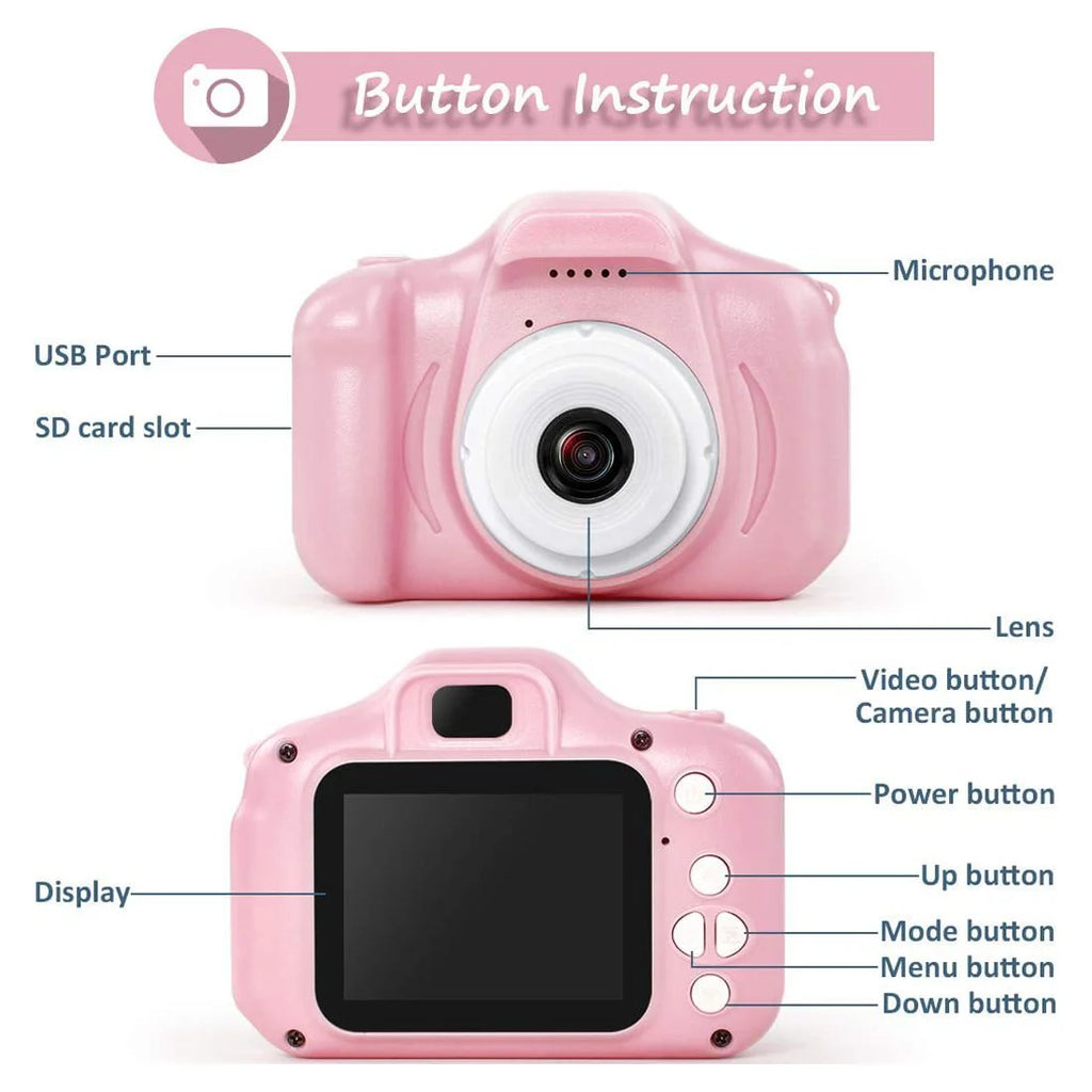 13MP 1080P Rechargeable Children's Toy Camera with 16G TF Card V272955